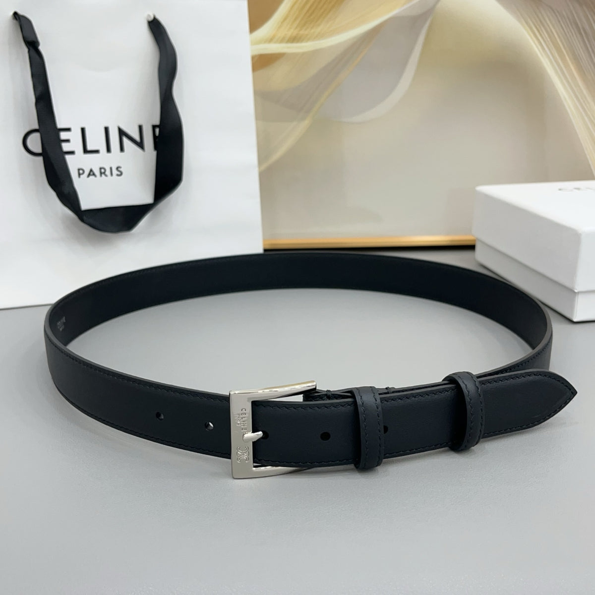 Ремінь Celine з натуральної шкіри