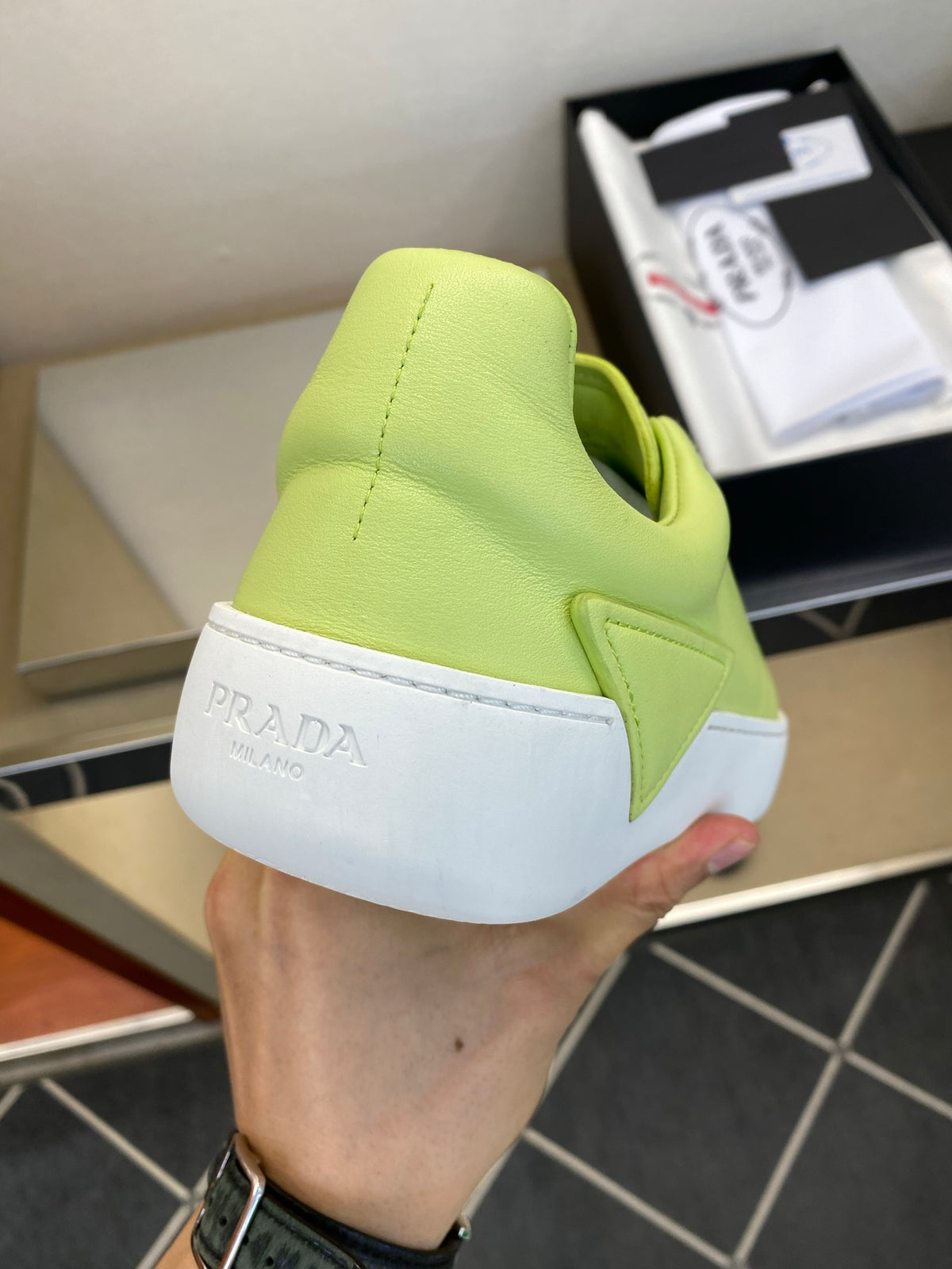 Чоловічі шкіряні повсякденне взуття Prada
