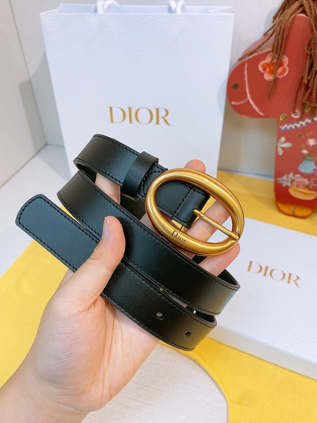 Ремінь Dior з натуральної телячої шкіри