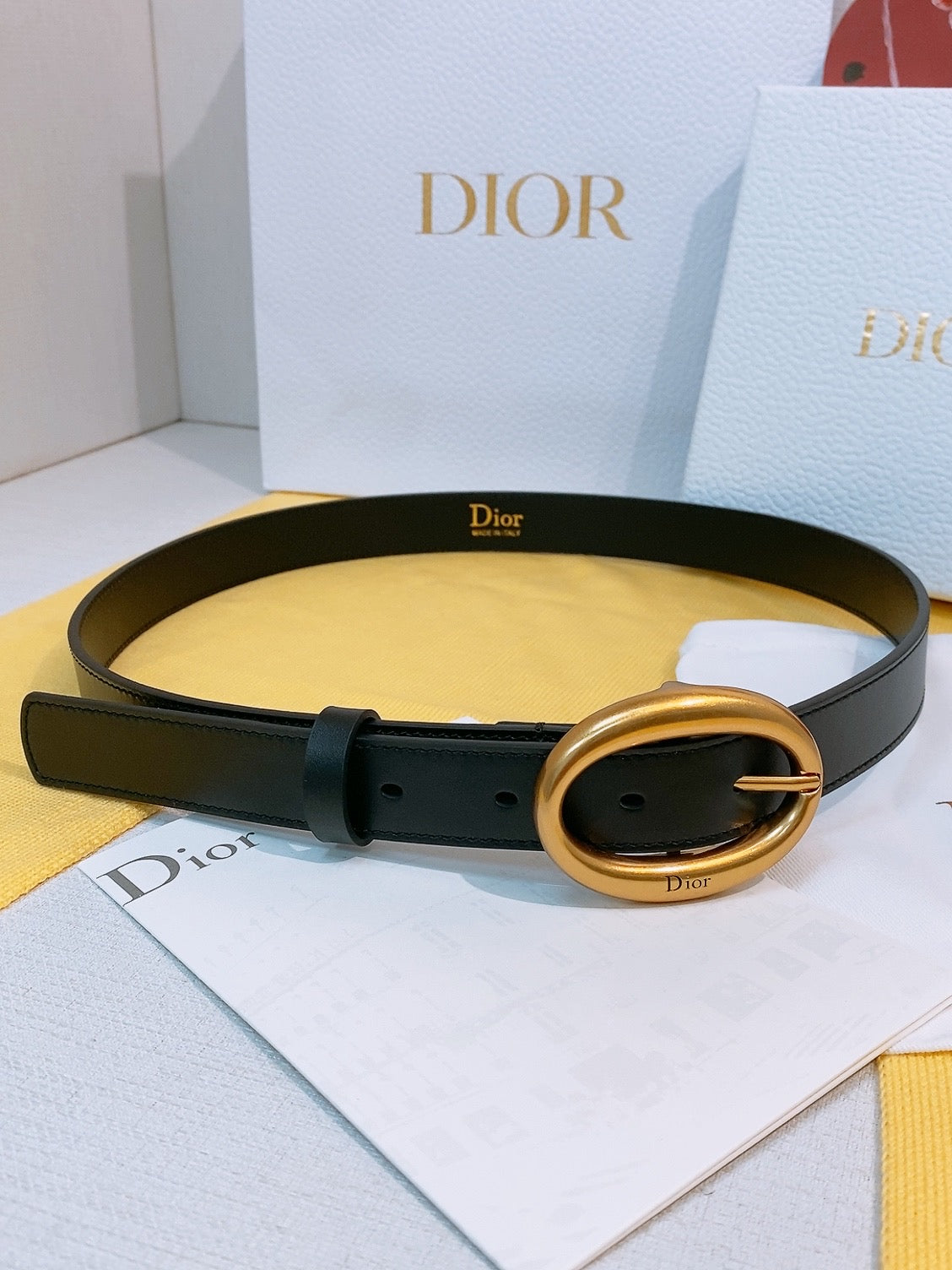 Ремінь Dior з натуральної телячої шкіри