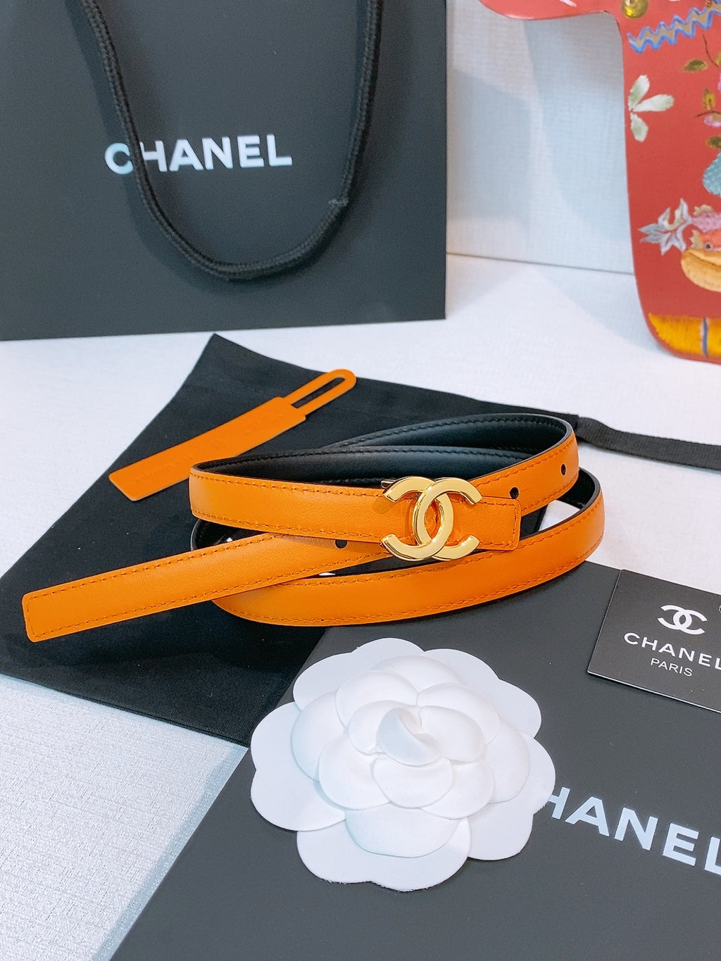 Ремінь Chanel з натуральної телячої шкіри