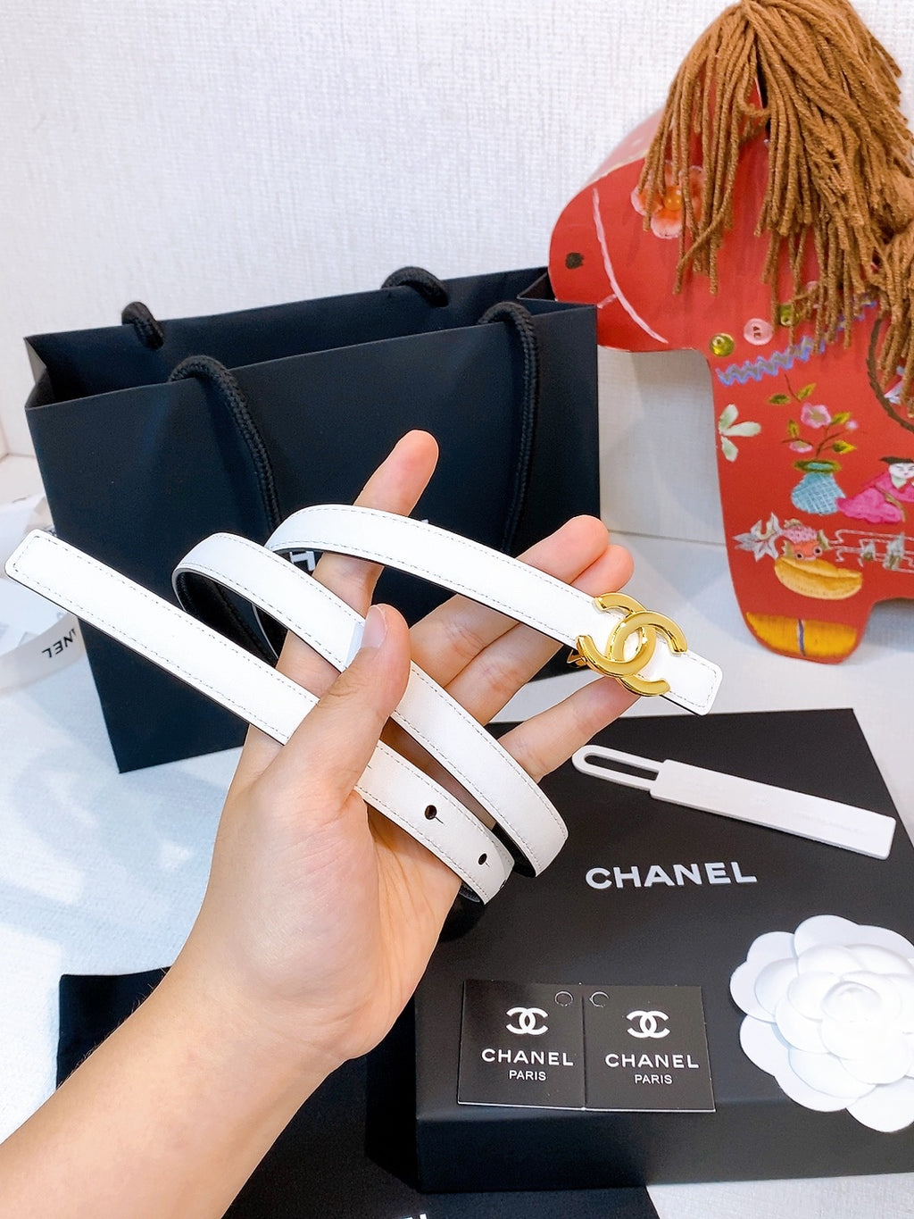 Ремінь Chanel з натуральної телячої шкіри