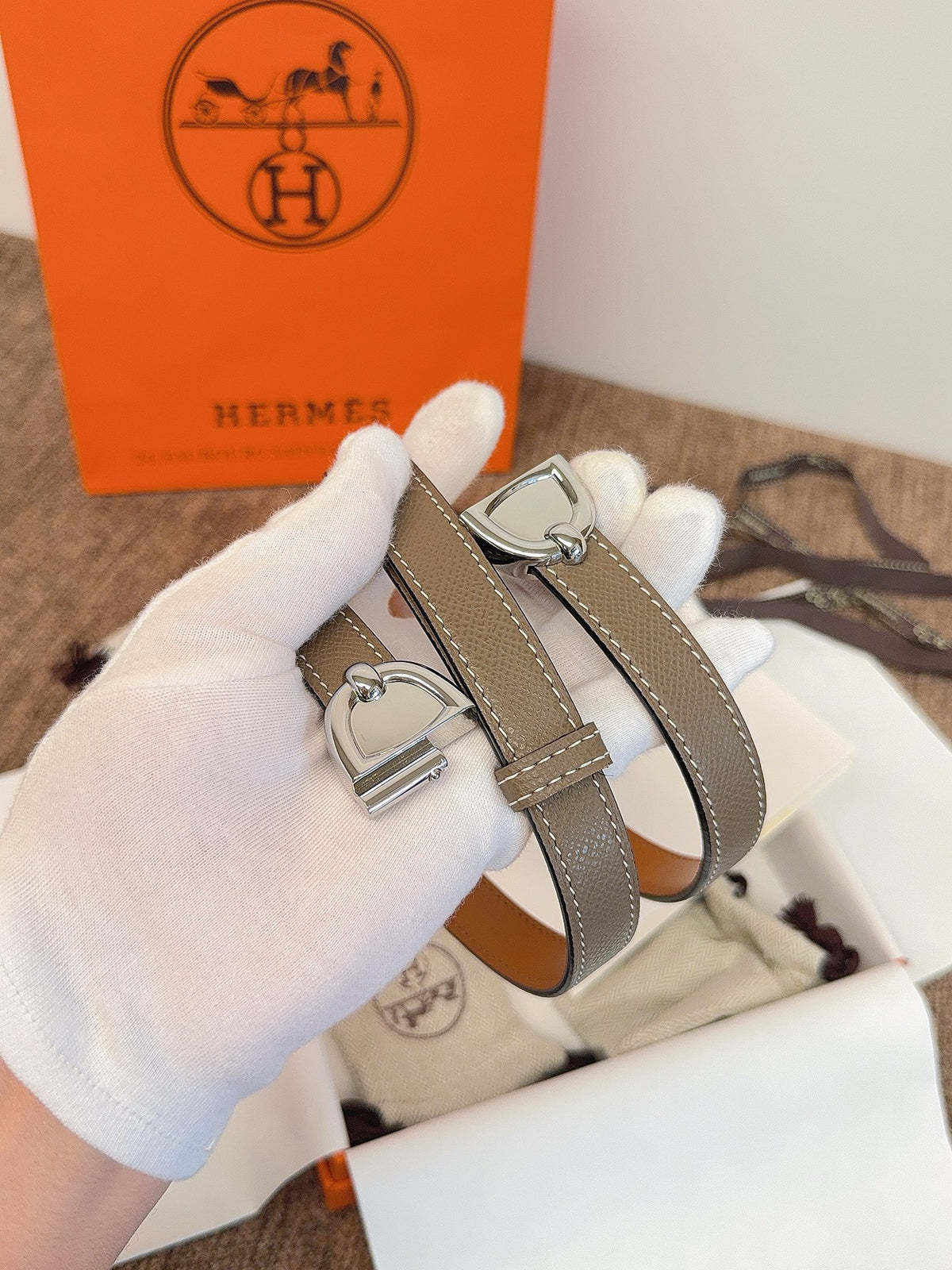Ремінь Hermès зі шкіри Epsom
