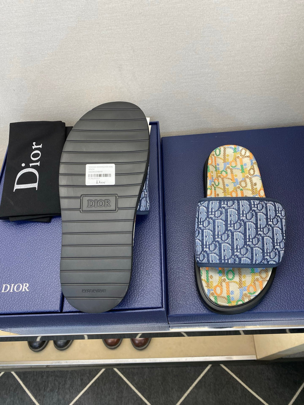 Чоловічі шкіряні шльопанці Dior