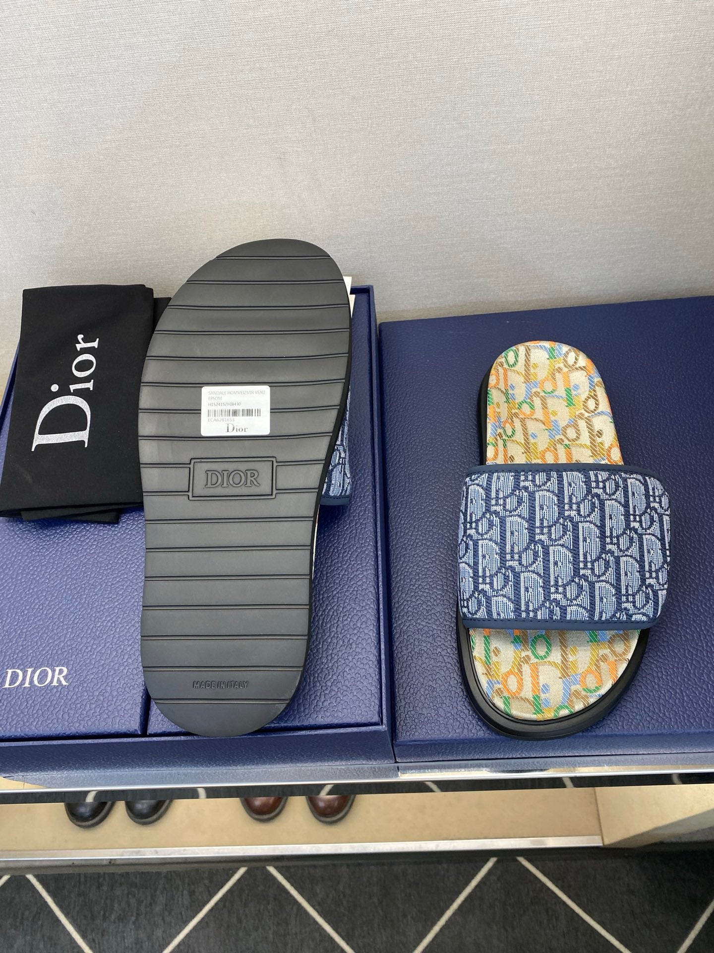 Чоловічі шкіряні шльопанці Dior