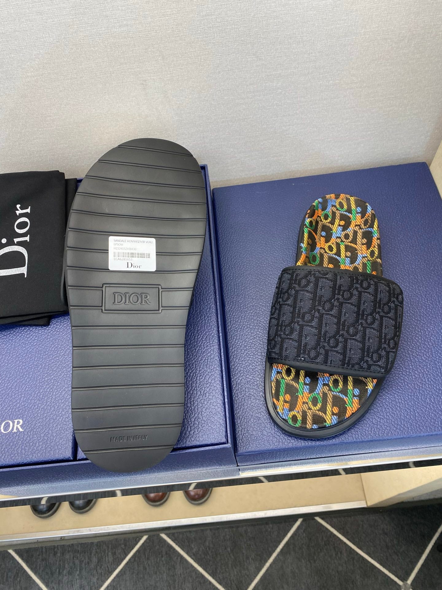 Чоловічі шкіряні шльопанці Dior