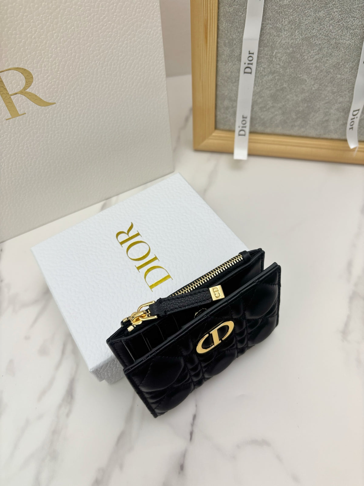 Гаманець Dior Caro Dahlia з м'якої натуральної шкіри — фото 5