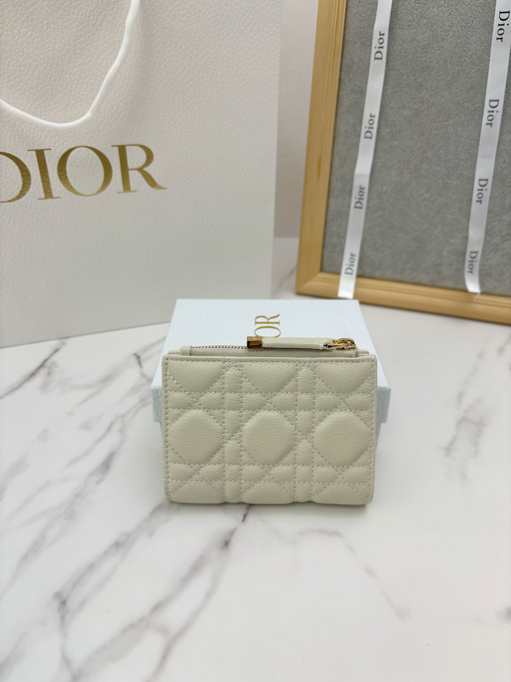 Гаманець Dior Caro Dahlia з м'якої натуральної шкіри — фото 2