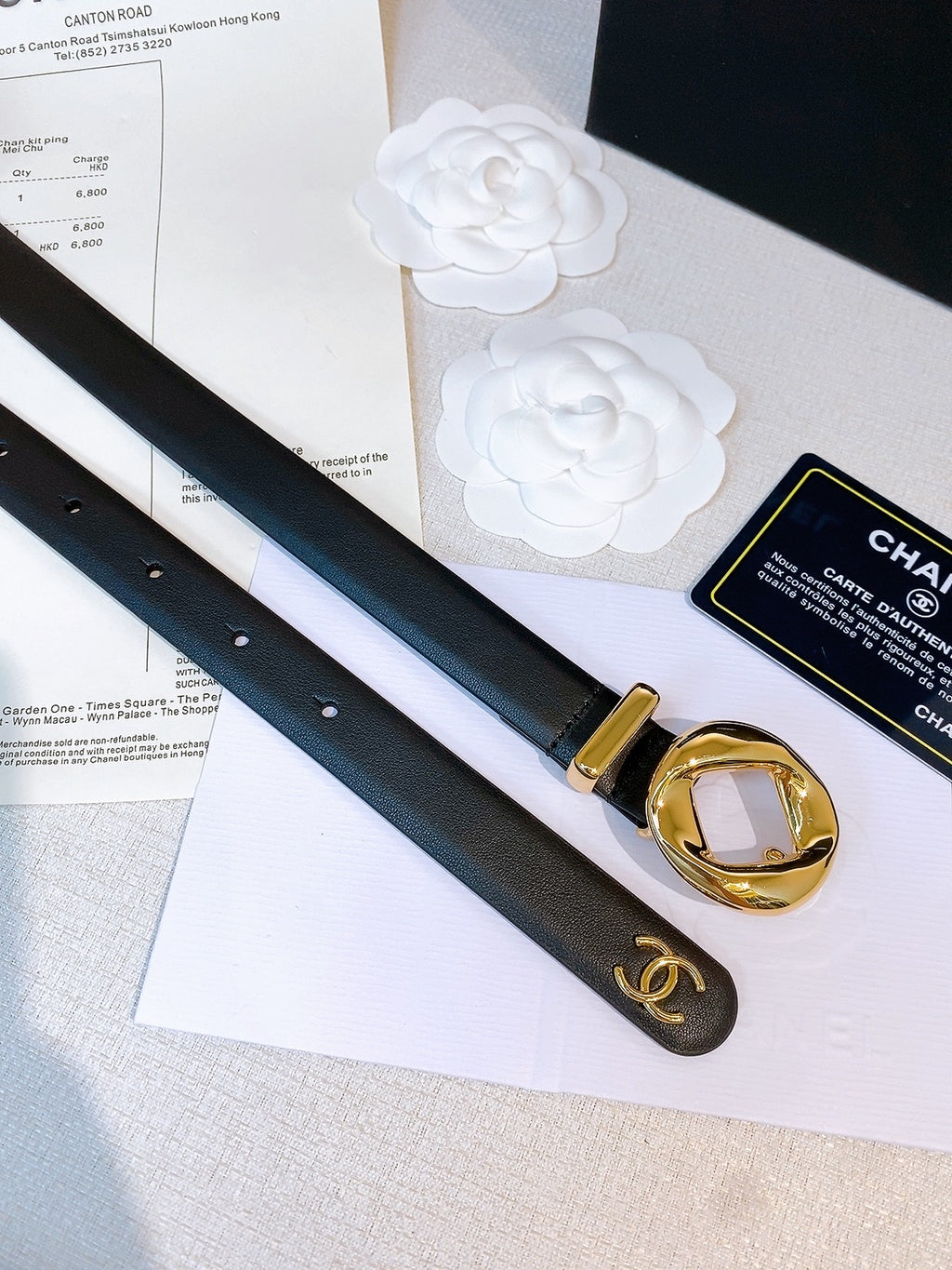 Ремінь Chanel з натуральної телячої шкіри