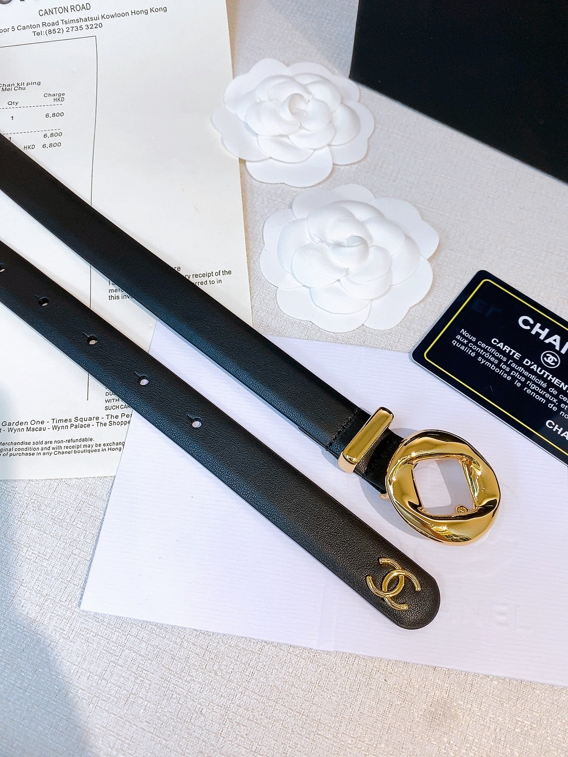 Ремінь Chanel з натуральної телячої шкіри
