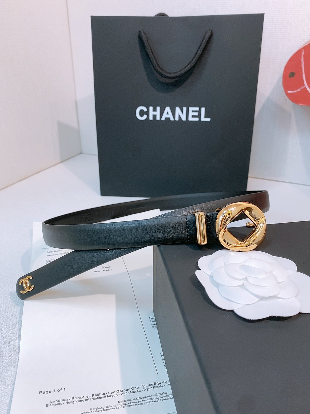 Ремінь Chanel з натуральної телячої шкіри