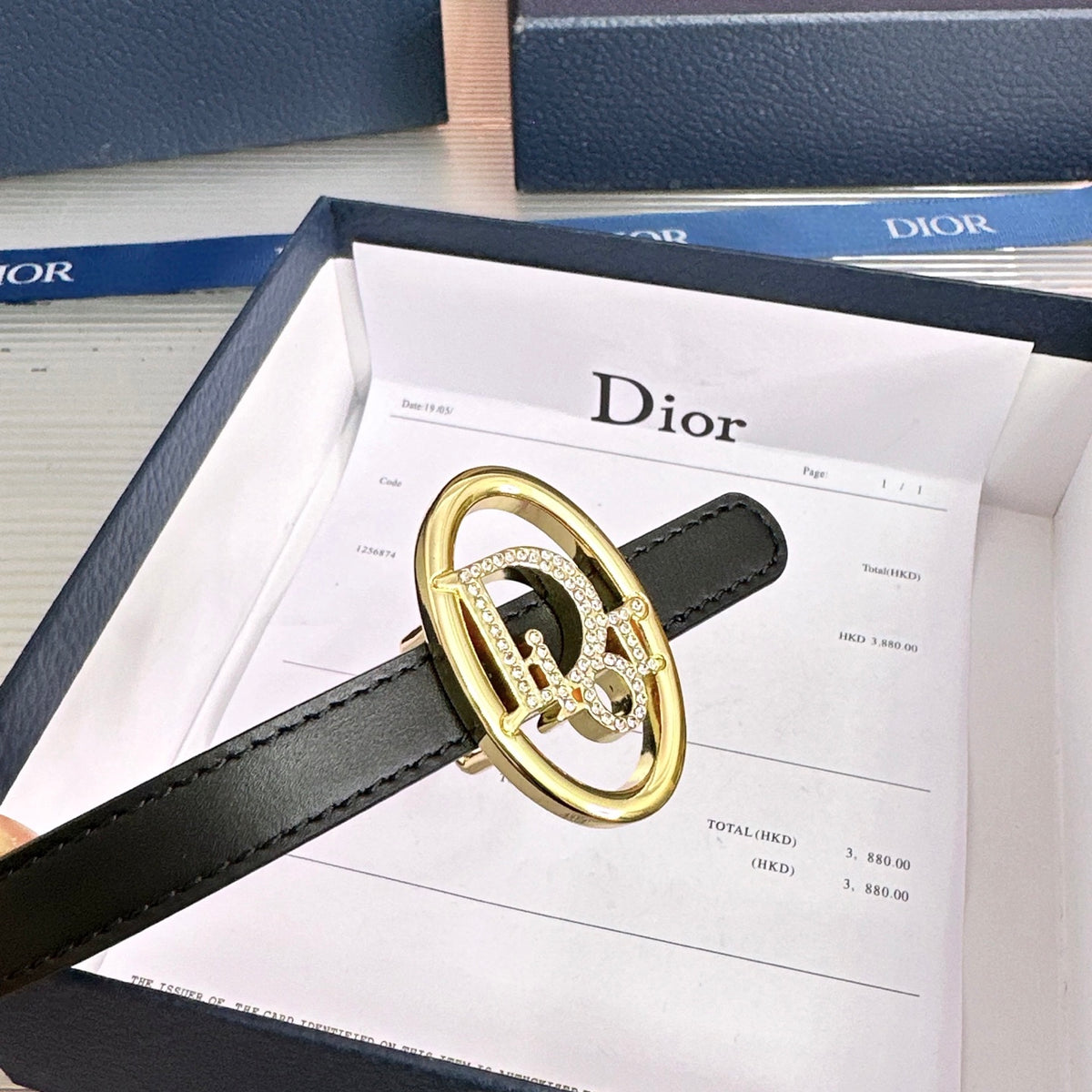 Ремінь Dior з натуральної телячої шкіри
