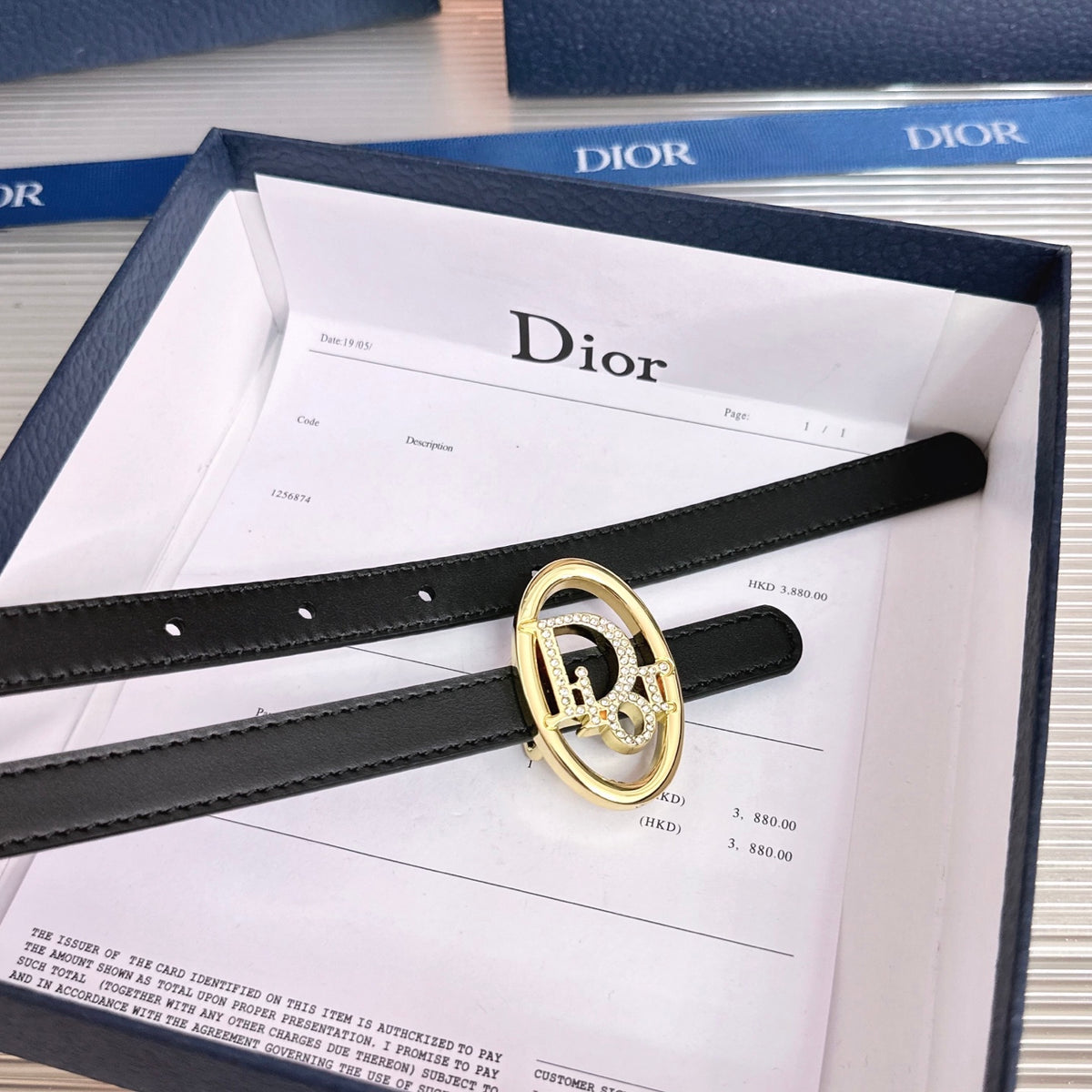 Ремінь Dior з натуральної телячої шкіри