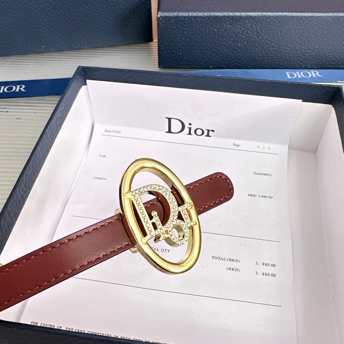 Ремінь Dior з натуральної телячої шкіри