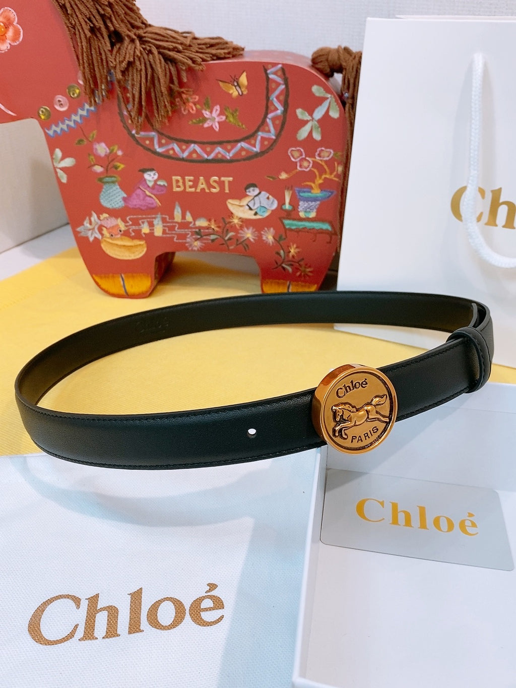 Ремінь Chloé з натуральної телячої шкіри