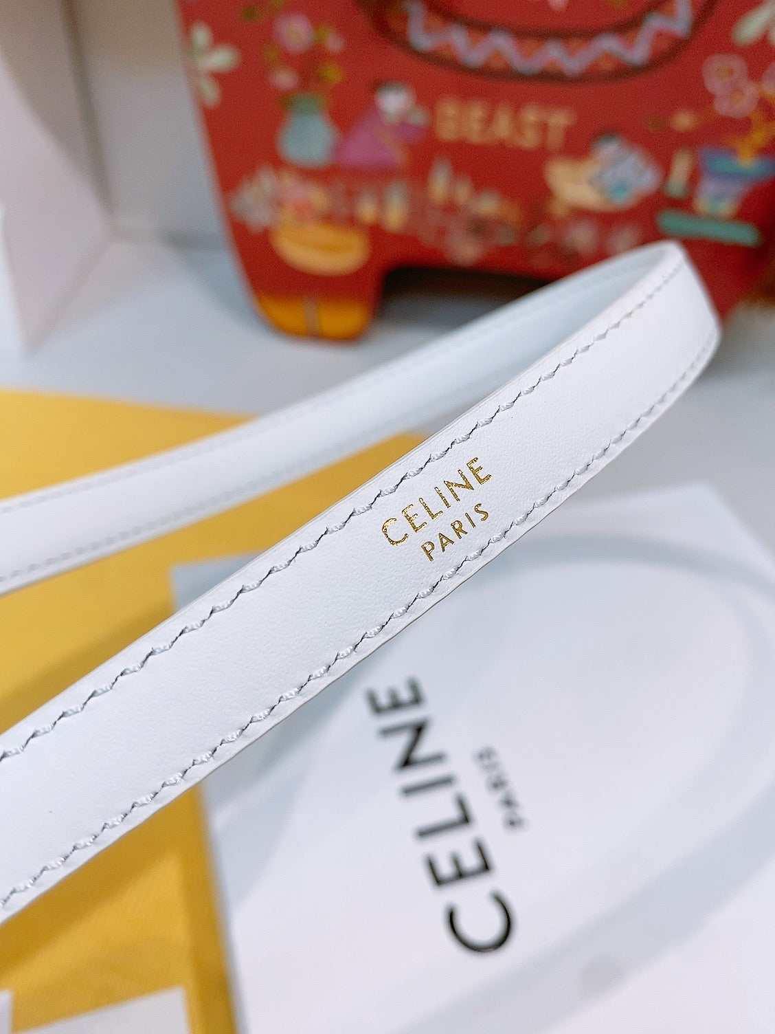 Ремінь Celine Maison з натуральної телячої шкіри