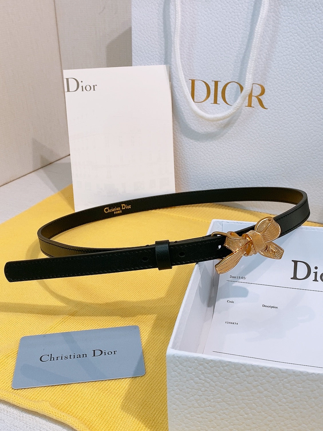 Ремінь Dior з натуральної телячої шкіри