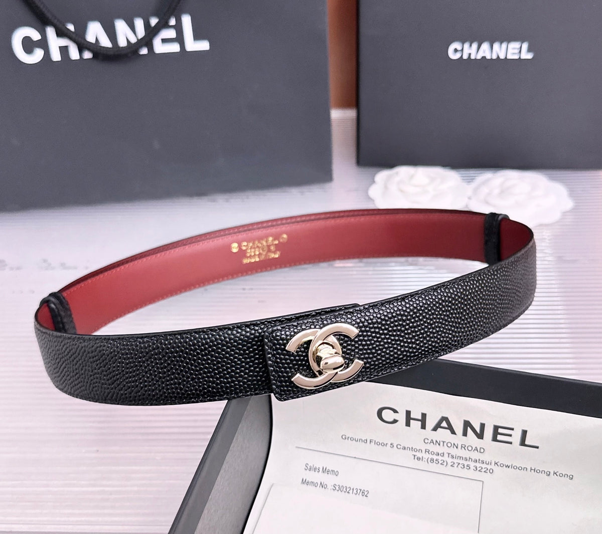 Ремінь Chanel з натуральної шкіри
