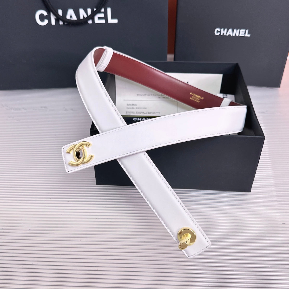 Ремінь Chanel з натуральної шкіри