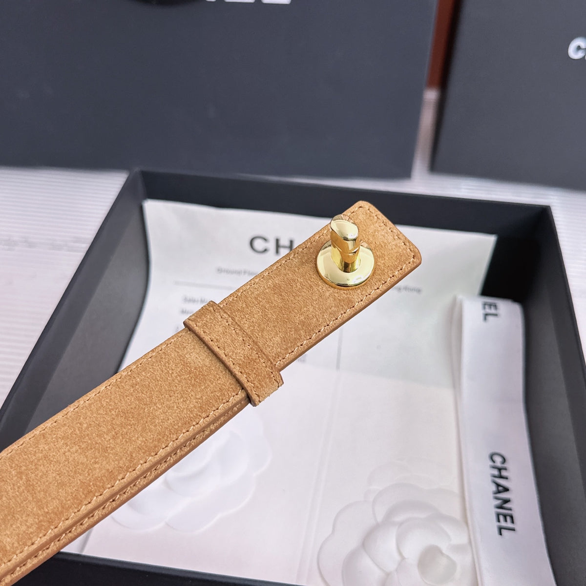 Ремінь Chanel з натуральної шкіри