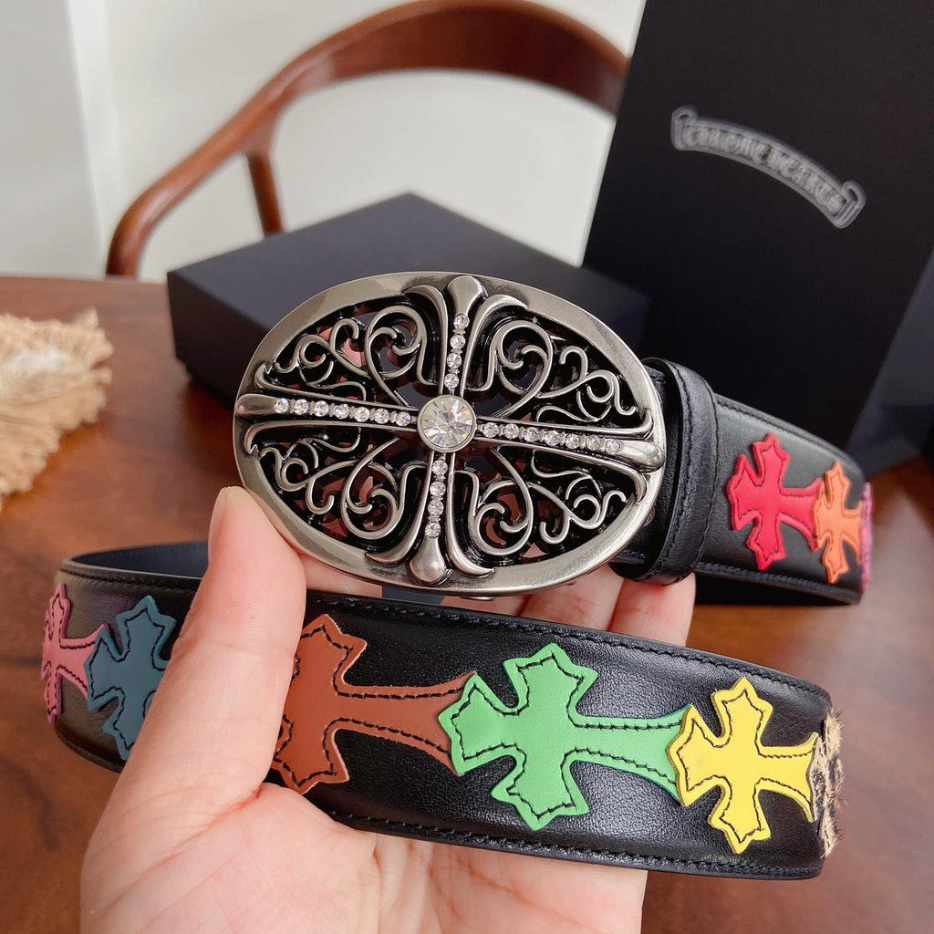 Ремінь Chrome Hearts з натуральної шкіри