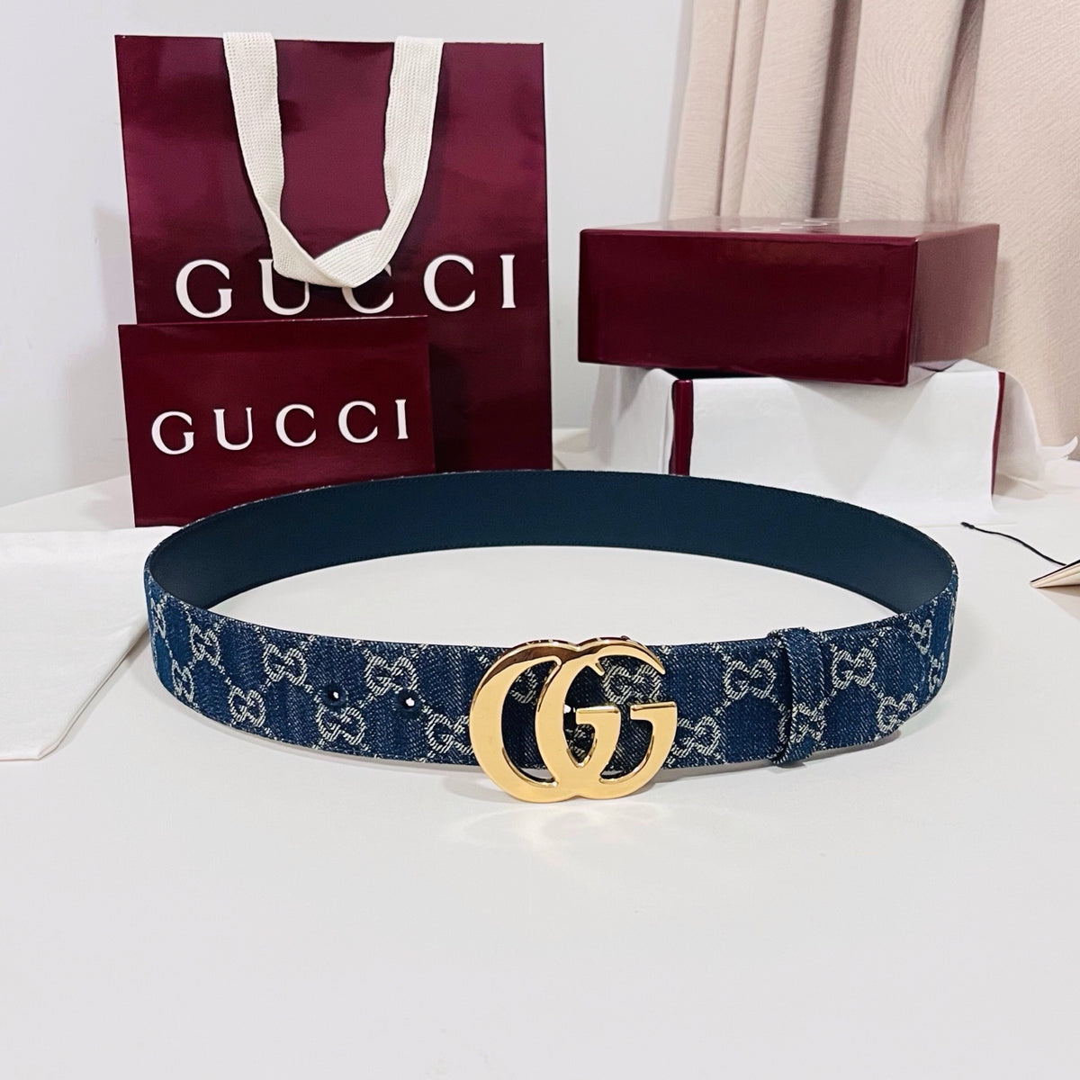 Ремінь Gucci з деніму