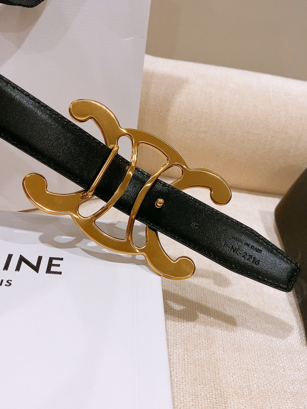 Ремінь Celine з натуральної телячої шкіри
