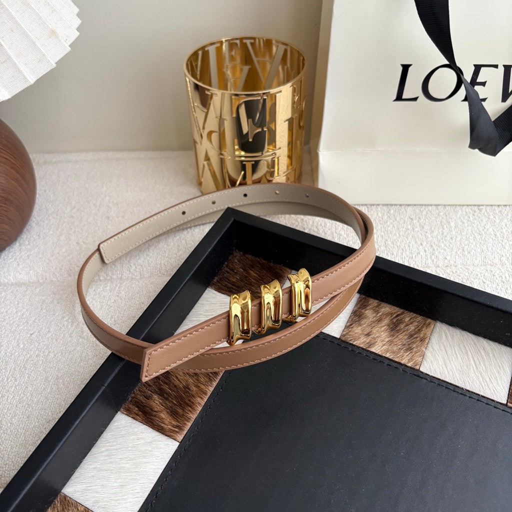 Ремінь Loewe з натуральної телячої шкіри