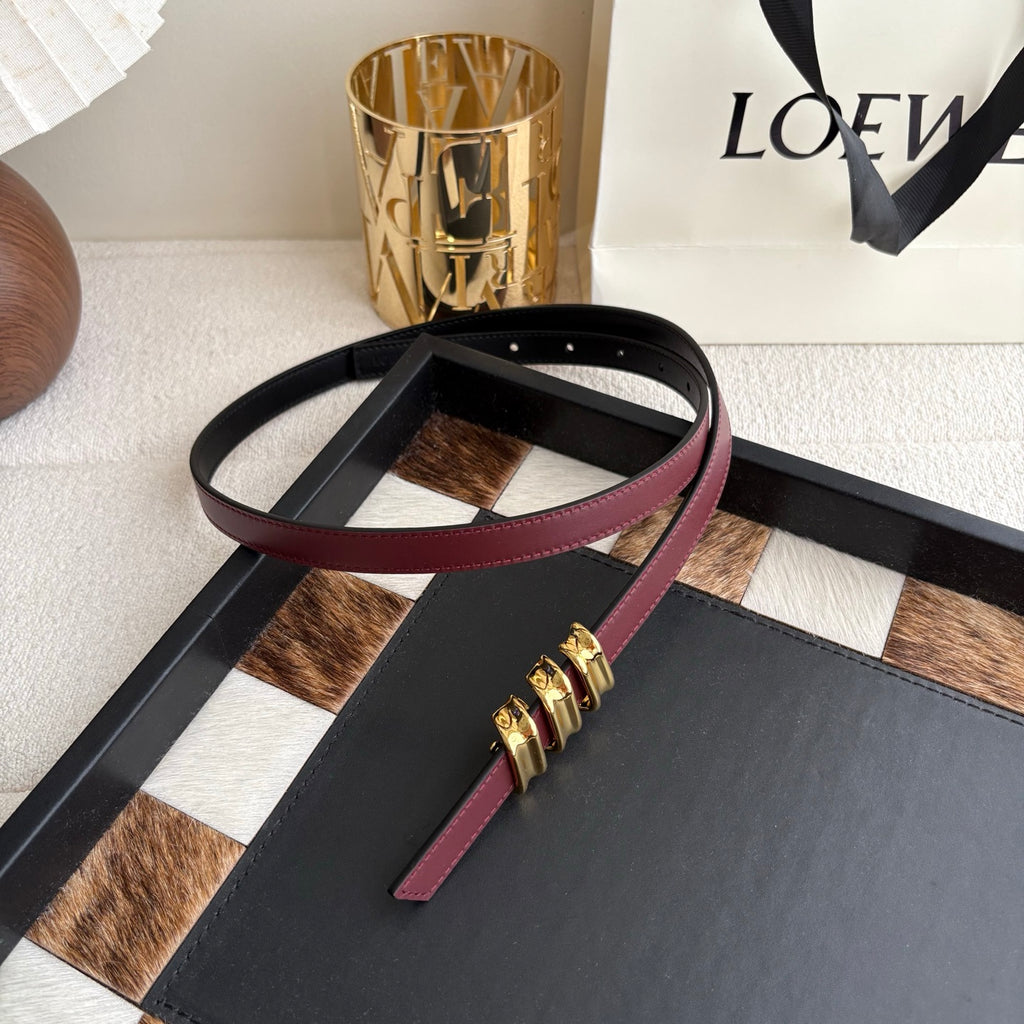 Ремінь Loewe з натуральної телячої шкіри