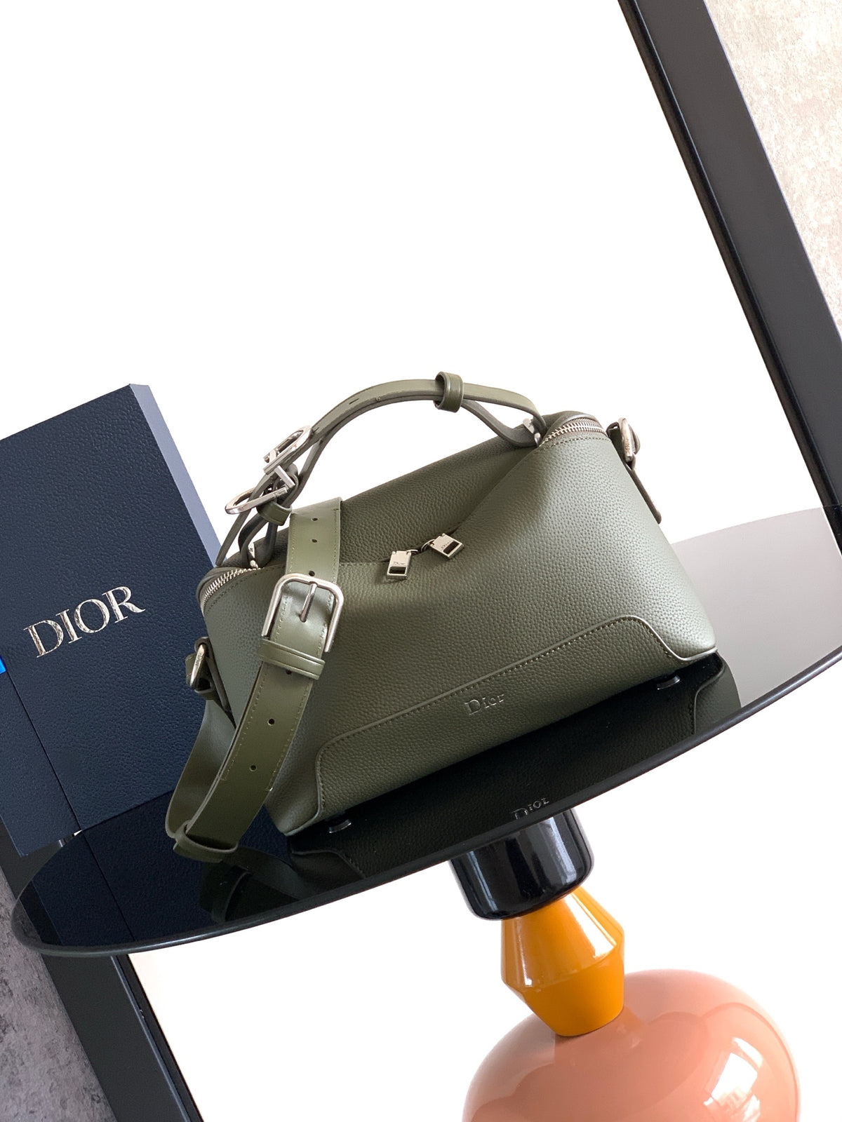 Сумка з ручками Dior Archie із зернистої натуральної шкіри — фото 1