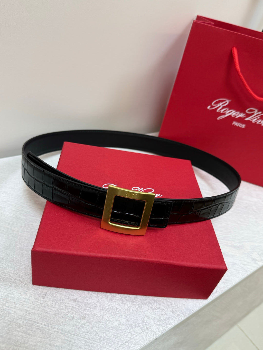 Ремінь Roger Vivier з натуральної шкіри
