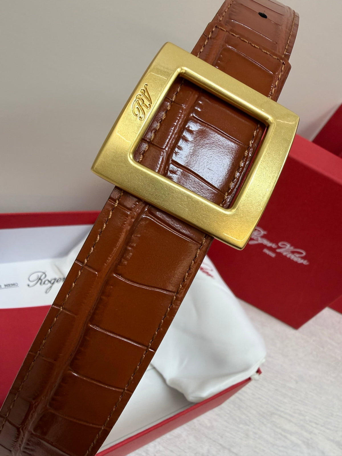 Ремінь Roger Vivier з натуральної шкіри