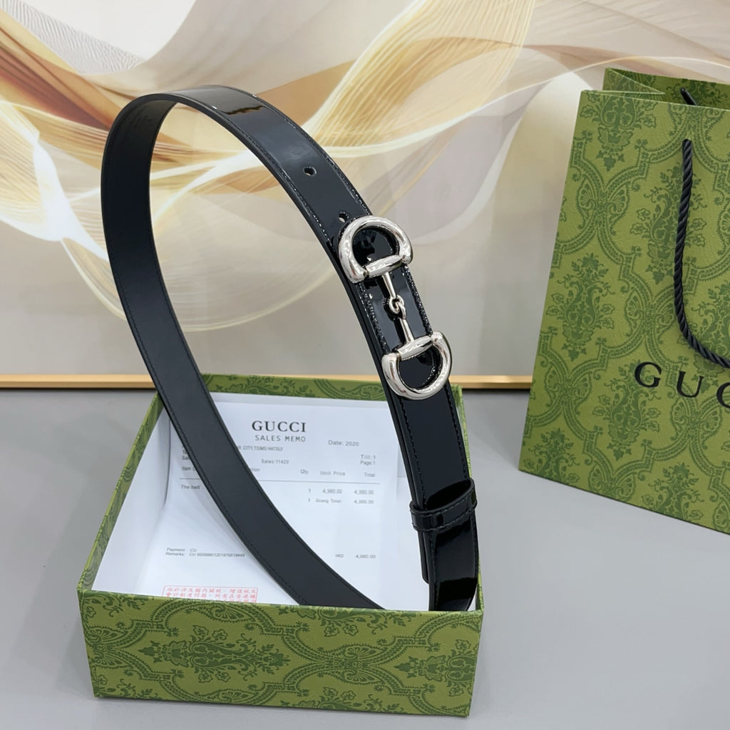 Ремінь Gucci з лакованої натуральної шкіри
