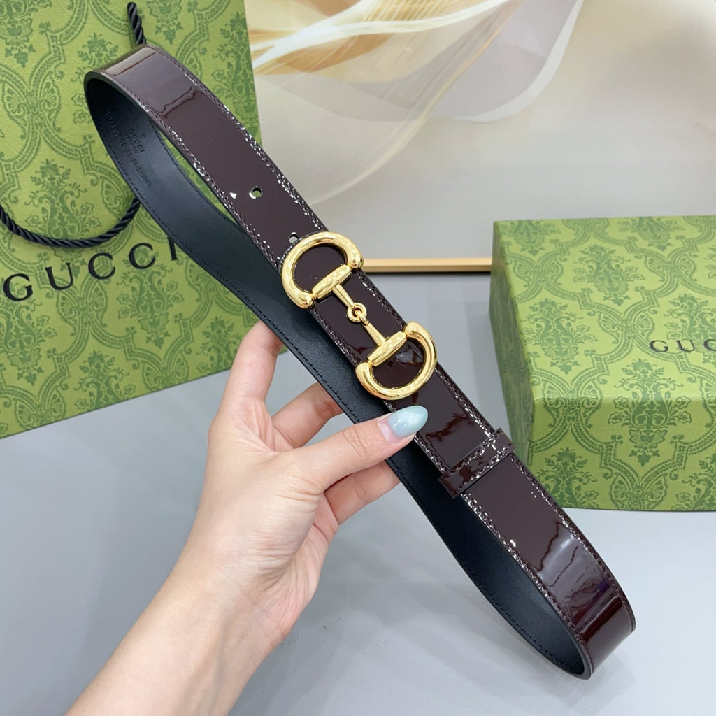 Ремінь Gucci з лакованої натуральної шкіри