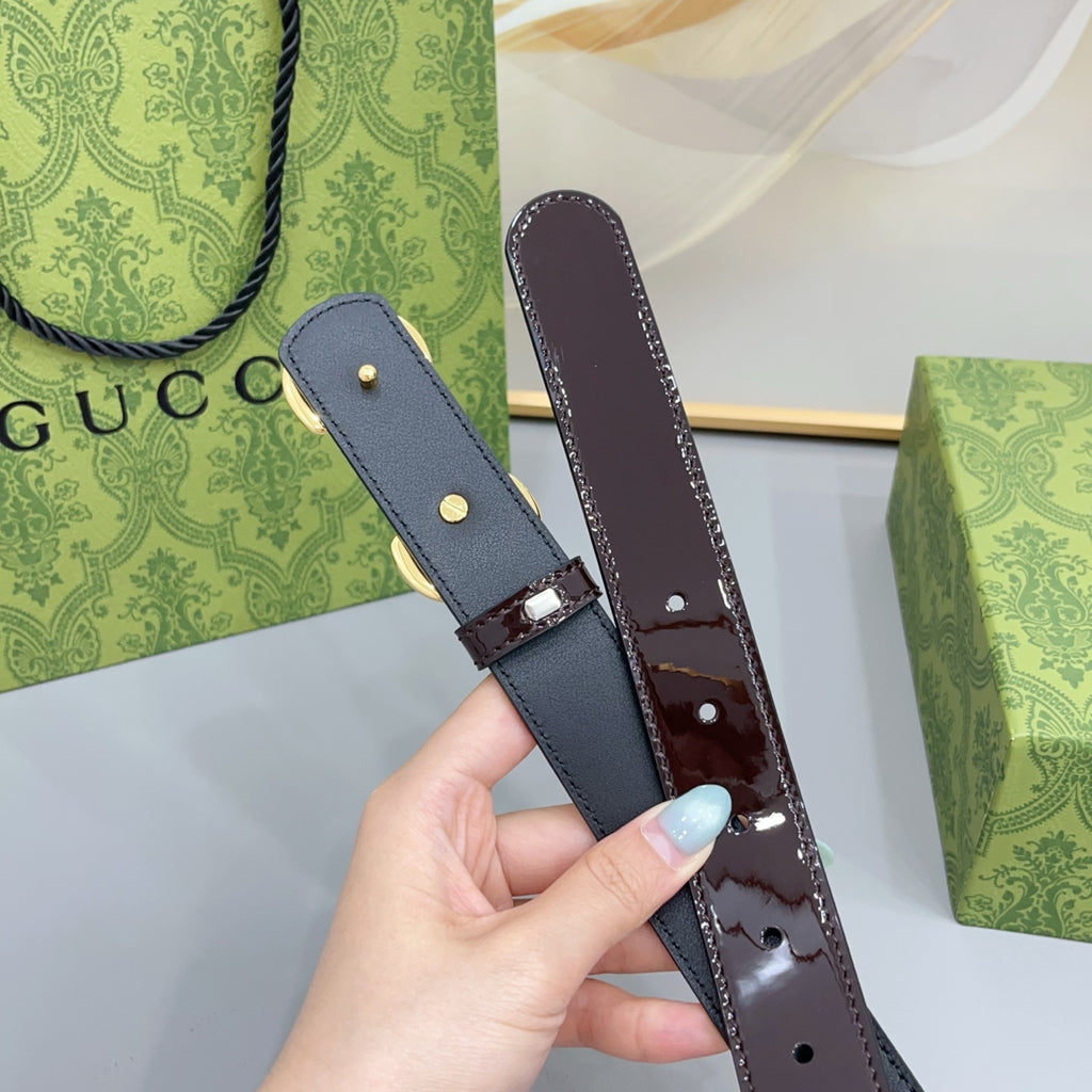 Ремінь Gucci з лакованої натуральної шкіри