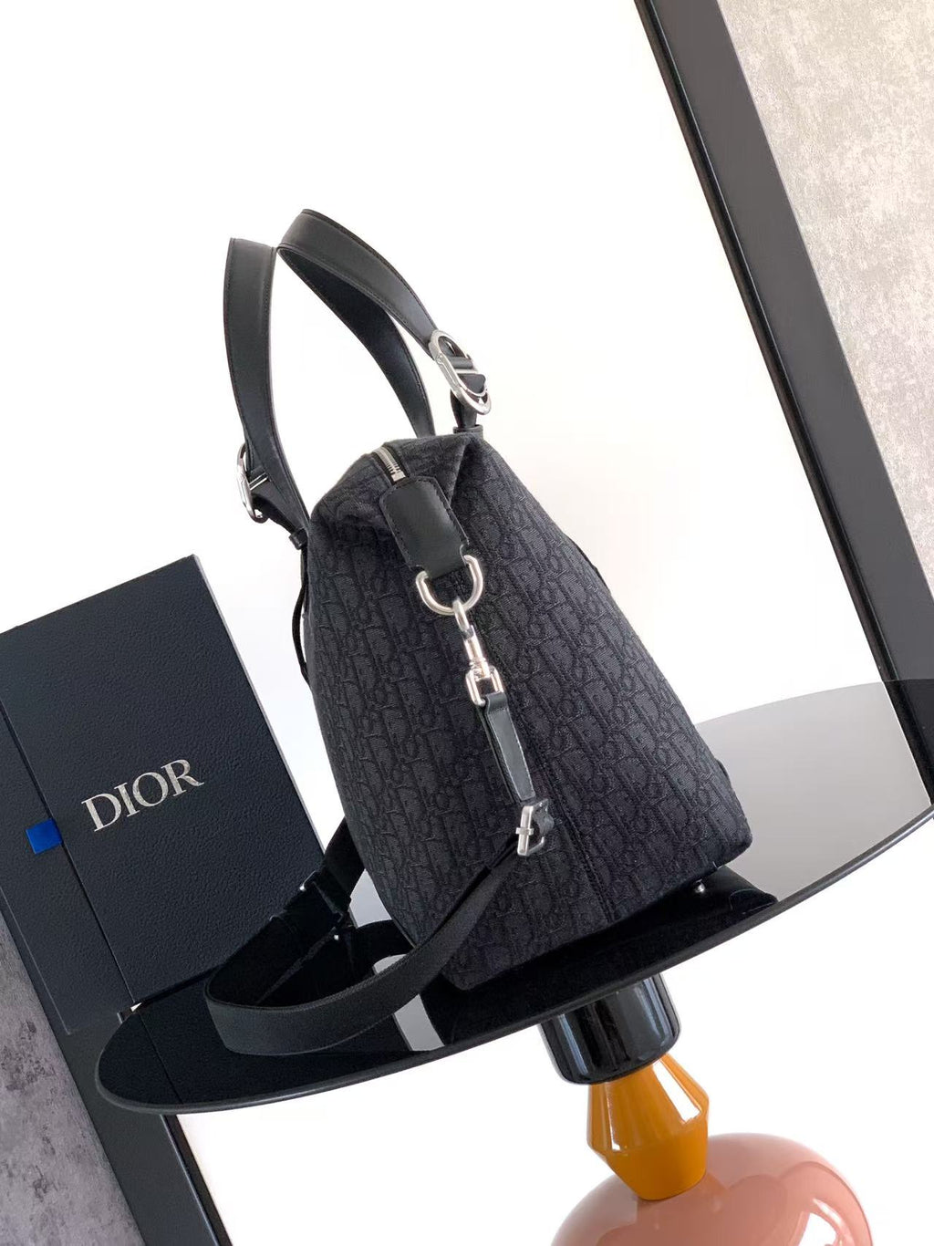 Дорожня сумка Dior Jett Weekender з текстилю й натуральної шкіри, чорна — фото 2