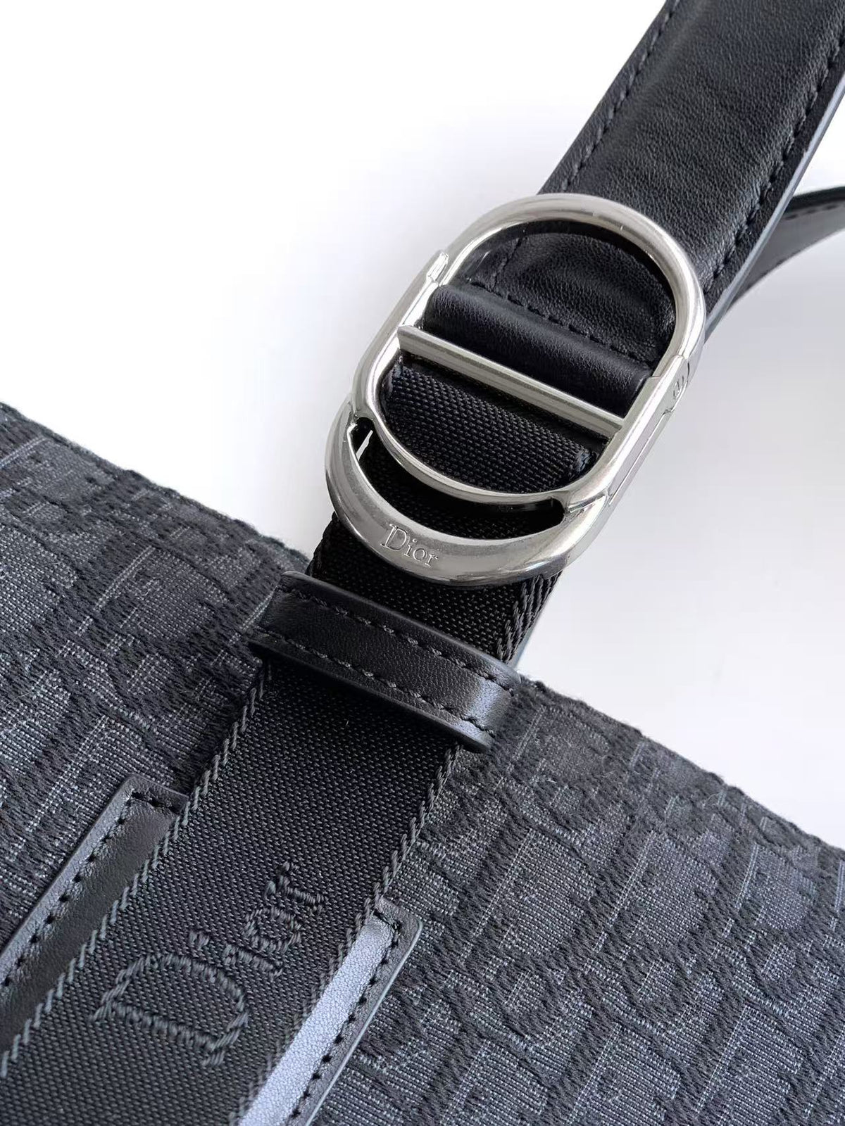 Дорожня сумка Dior Jett Weekender з текстилю й натуральної шкіри, чорна — фото 5