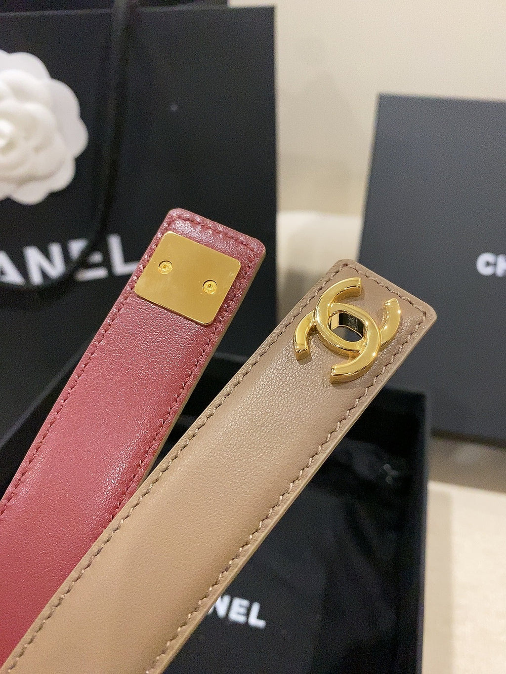 Ремінь Chanel з натуральної шкіри