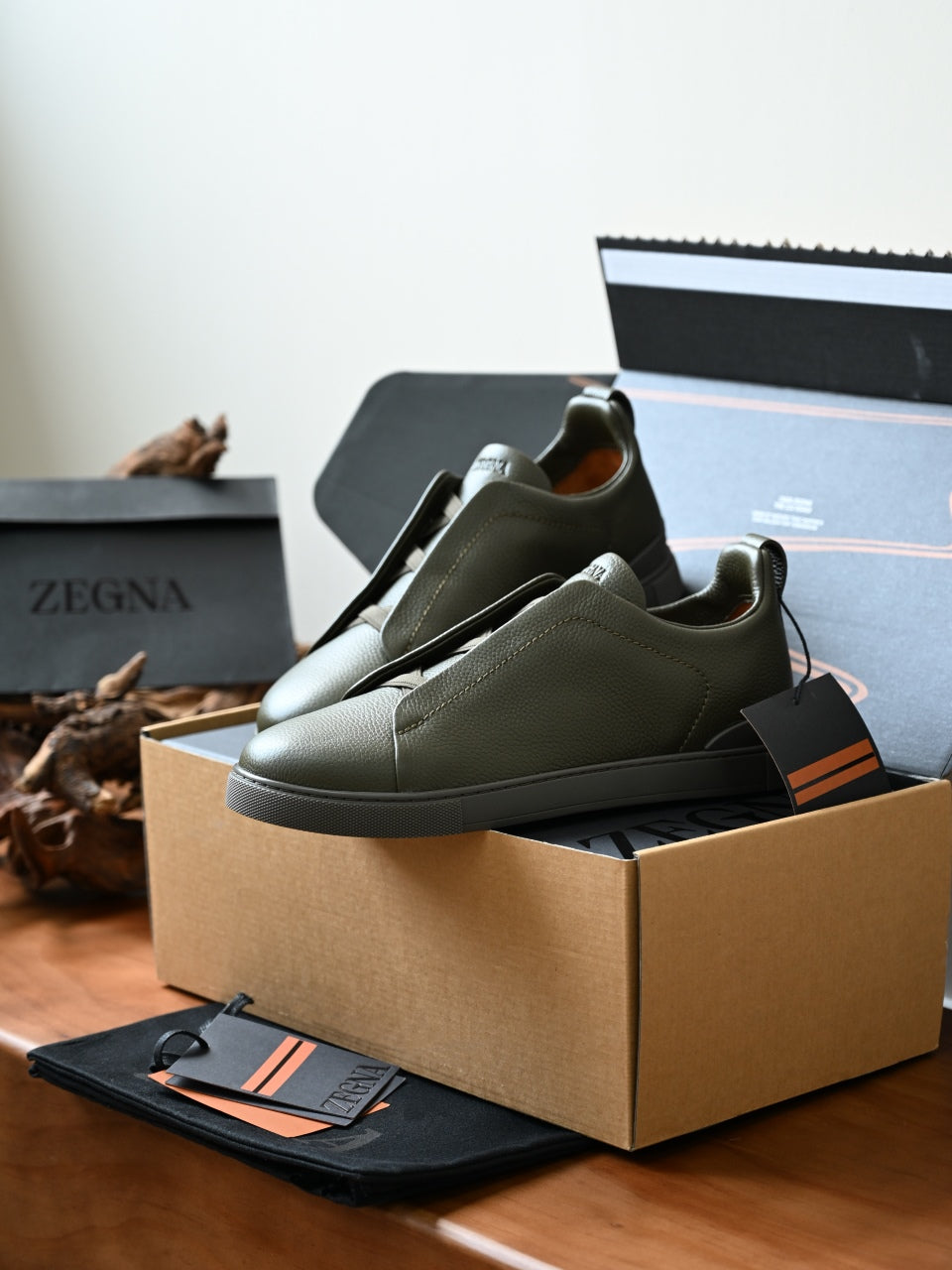 Шкіряні кросівки Zegna Triple Stitch — фото 1